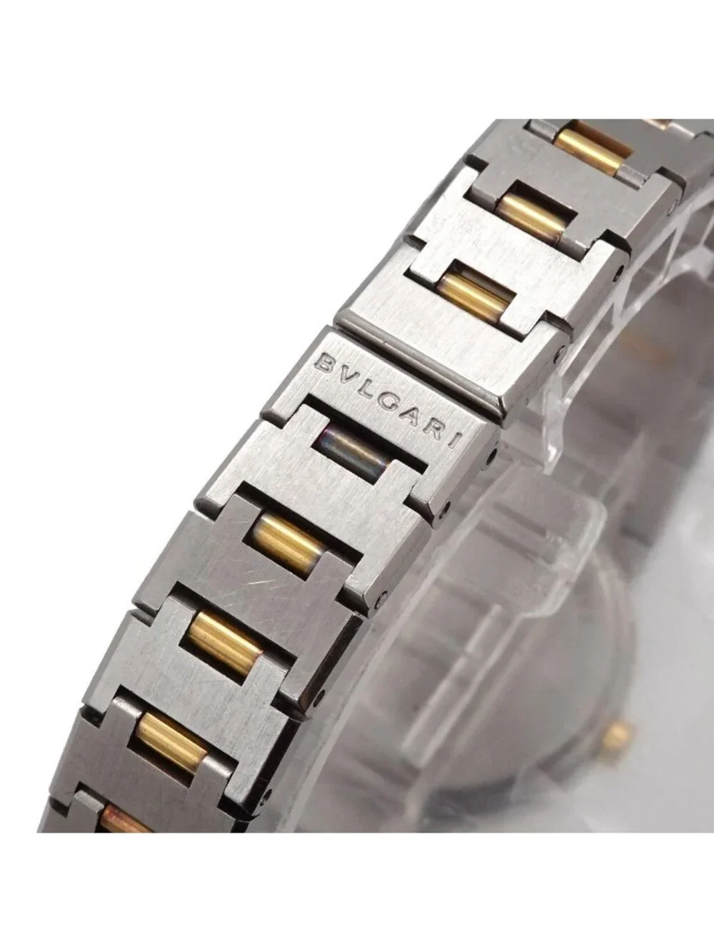 Bvlgari Watch Date Black YG Quartz
